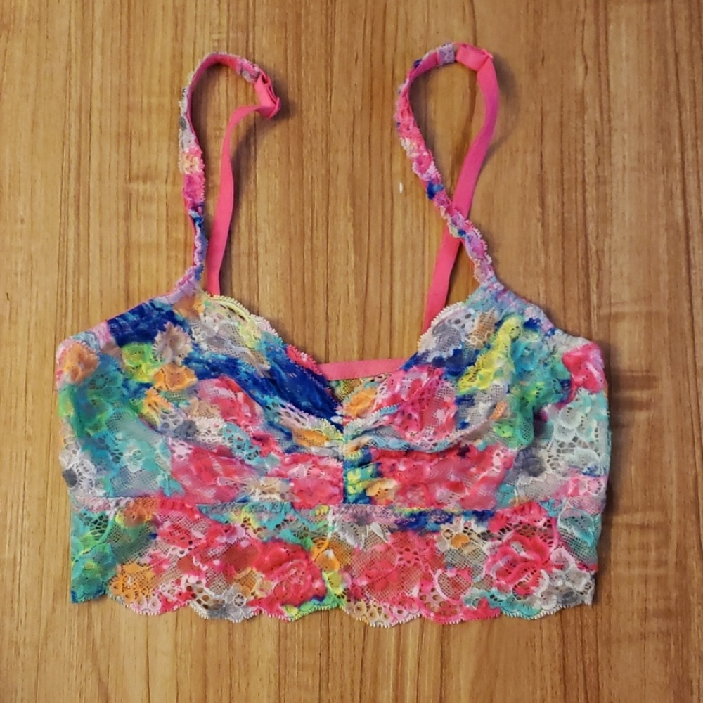 Neon floral VS PINK bralette